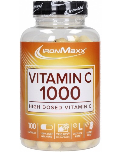 Витамины IronMaxx Vitamin C 1000 - 100 капс (банка) (815233)