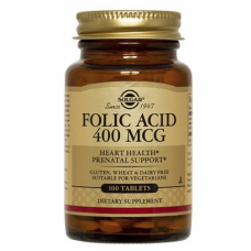 Добавки для сердца и сосудов Solgar Folic Acid 400 мкг - 100 таб (815748)