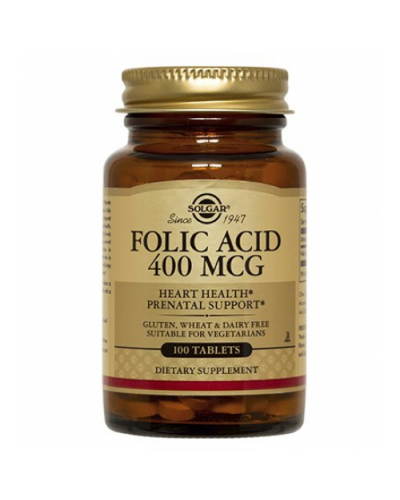 Добавки для сердца и сосудов Solgar Folic Acid 400 мкг - 100 таб (815748)