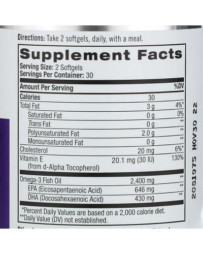 Пищевые добавки Natrol Omega 3 Extreme 30/20 - 60 капс (815865)