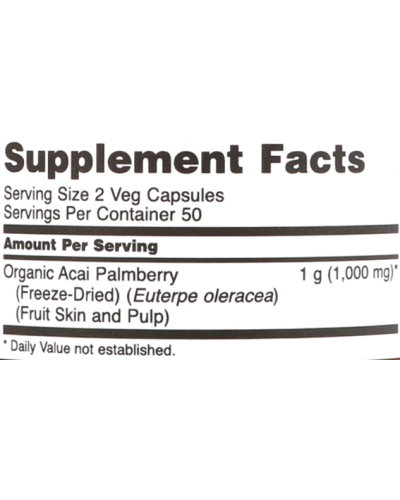 Пищевая добавка NOW Foods Acai 500 мг - 100 веган капс (815917)
