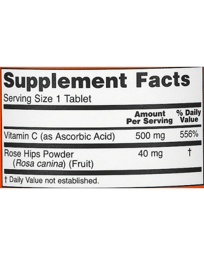 Витамины NOW Foods C-500 RH 250 таб (815931)