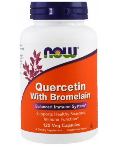 Витамины NOW Foods Quercetin with Bromelain - 120 веган капс (815936)