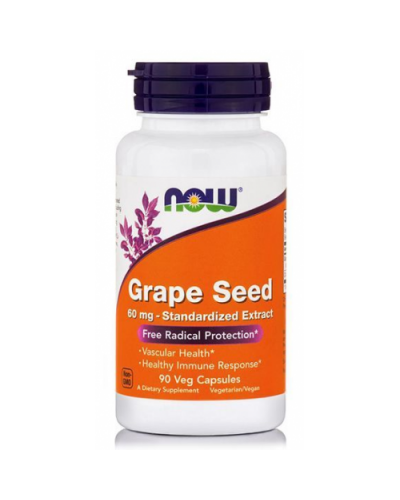 Антиоксиданты NOW Foods Grape Seed Anti 60 mg - 90 веган капс (815943)
