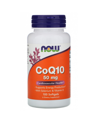 Антиоксиданты NOW Foods CoQ10 50 мг + VIT E 100 софт гель (815948)