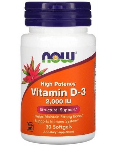 Витамины NOW Foods Vitamin D3 2000 ME - 30 софт гель (816230)