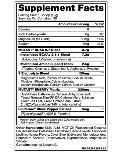 Аминокислоты Mutant BCAA Energy 780 г - georgia peach (816321)