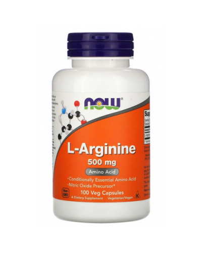 Аминокислоты NOW Foods L-Arginine 500 мг 100 веган капс (816370)