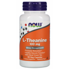 Аминокислоты NOW Foods L-Theanine 100 мг - 90 веган капс (816374)