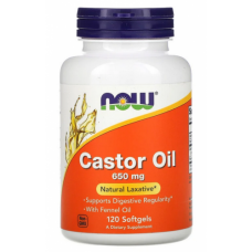 Пищевые добави NOW Foods Castor Oil 650 мг - 120  софт гель (816382)