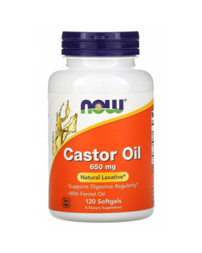 Пищевые добави NOW Foods Castor Oil 650 мг - 120 софт гель (816382)