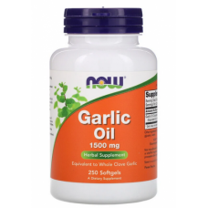 Травы NOW Foods Garlic Oil 1500 мг - 250 софт гель (816383)