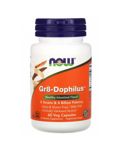Пробиотики NOW Foods Gr8-Dophilus - 60 веган капс (816389)