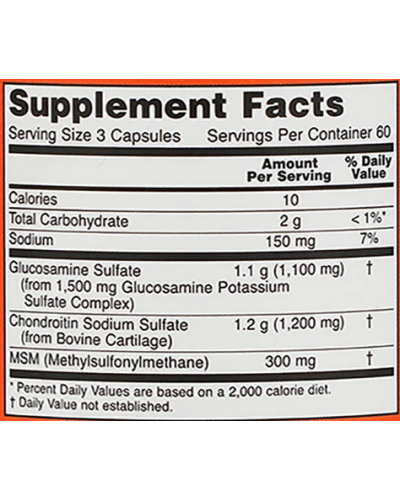Защита суставов NOW Foods Glucosamine Chondroitin MSM - 180 капс(816390)
