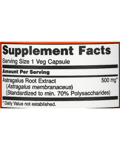 Добавки для иммунитета NOW Foods Astragalus Extract 70% 500 мг - 90 веган капс (816393)