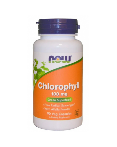 Витамины и минералы NOW Foods Chlorophyll 100 мг - 90 веган капс (816412)