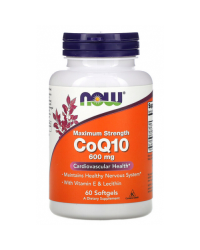 Антиоксиданты NOW Foods CoQ10 600 мг - 60 веган капс (816421)