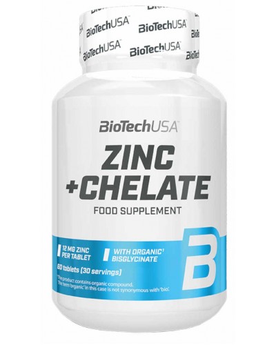 Цинк BioTech USA Zinc + Сhelate 60 шт
