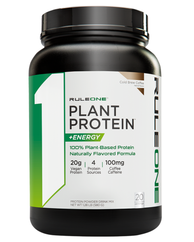 Растительный протеин Rule 1 R1 Plant Protein + Energy Холодный кофе 640г (816721)