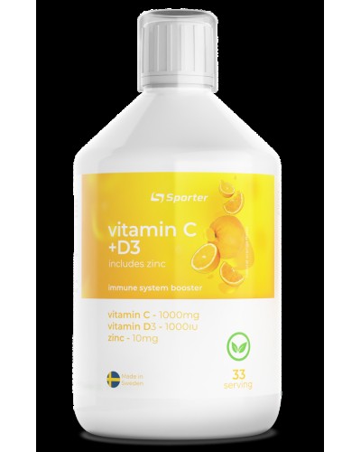 Витамин C Sporter Vitamin C + D3 orange 500 мл (817184)