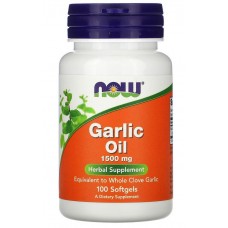 Чесночное масло NOW Foods Garlic Oil 1500 мг - 100 софт гель (817200)