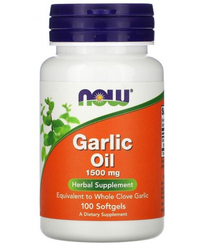 Чесночное масло NOW Foods Garlic Oil 1500 мг - 100 софт гель (817200)