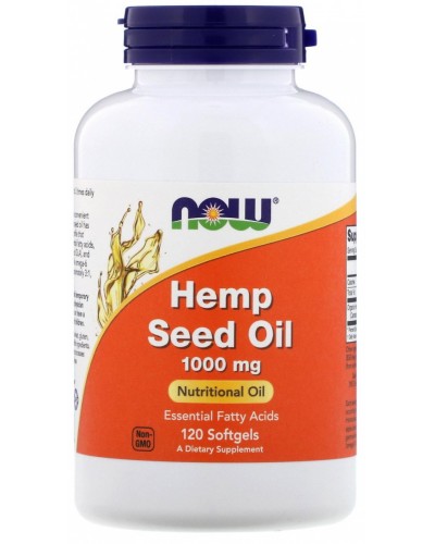 Пищевая добавка NOW Foods Hemp Seed Oil 1000 mg - 120 софт гель (817201)
