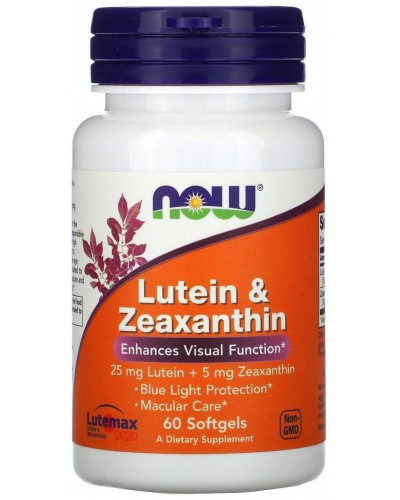 Лютеин и зеаксантин NOW Foods Lutein & Zeaxanthin - 60 софт гель (817206)