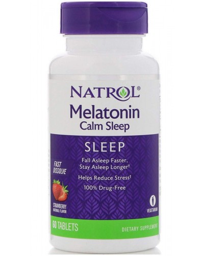 Мелатонин Natrol Melatonin Calm Sleep - 60 таб - Strawberry (817228)