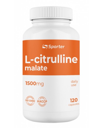 Цитруллин Sporter L- Citrulline malate 1500мг 120 капс (817243)