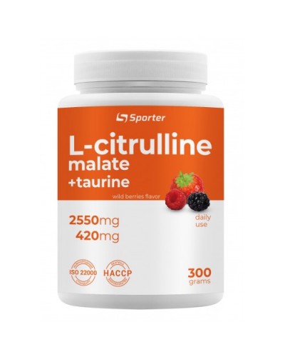 Цитруллин Sporter L-citrulline malate wild berries 300 г (817256)