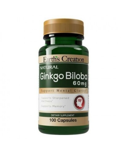 Гинко Билоба Earths Creation Ginkgo Biloba 60 mg - 100 капс (817468)