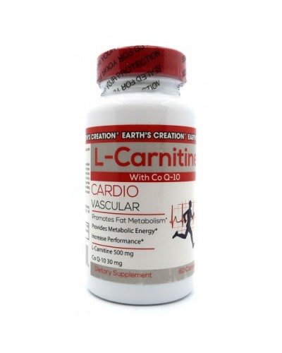 Жиросжигатель Earths Creation L Carnitine 500 mg + Co-Q 10 30 mg - 60 капс (817482)