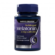Мелатонин Earths Creation Melatonin 3 mg with B-6 - 60 таб (817497)