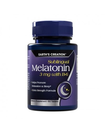 Мелатонин Earths Creation Melatonin 3 mg with B-6 - 60 таб (817497)