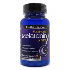Мелатонин Earths Creation Melatonin 5 mg (Sublingual) Cherry - 60 таб (817500)