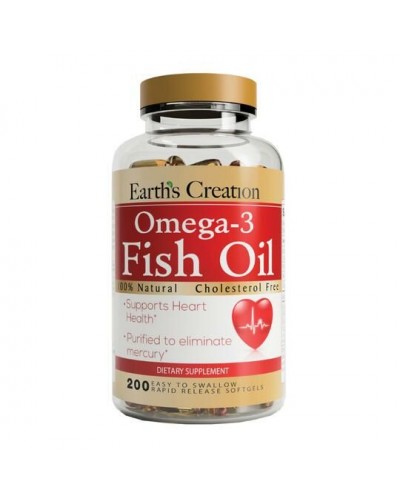 Омега жиры Earths Creation Omega 3-1000 mg (Cholesterol Free) - 200 софт гель (817504)