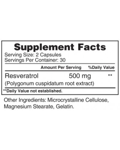 Антиоксидант Earths Creation Resveratrol 500 mg - 60 капс (817509)