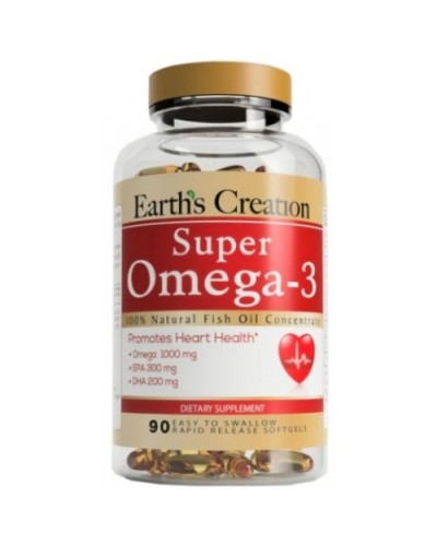 Омега жиры Earths Creation Super Omega-3 1000 mg - 90 софт гель (817514)