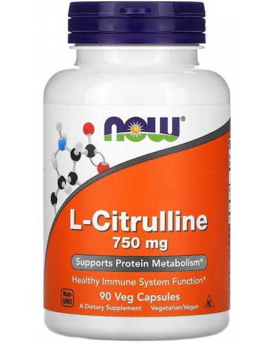 Аминикослота NOW Foods L-Citrulline 750 мг 90 веган капс (817657)