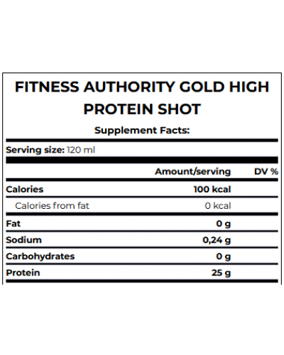 Протеин Fitness authority Gold High Protein 120 мл фруктовый пунш 1/12 (817712)