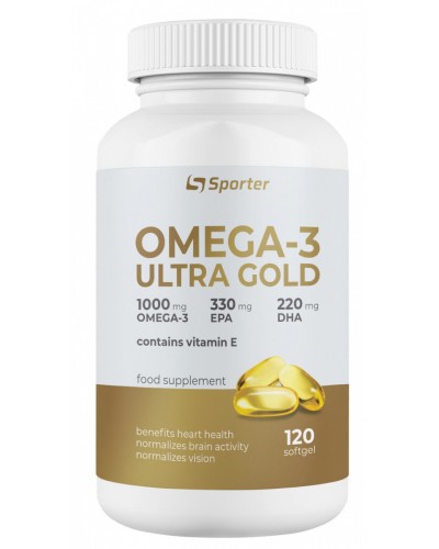 Омега Sporter Omega-3 Ultra Gold 120 софт гель (817722)