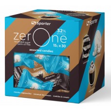 Коробка протеиновых конфет Sporter "Zero One" Mix 15шт по 15г (817773)