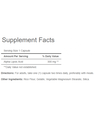 Альфа-липоевая кислота Puritan's Pride Alpha Lipoic Acid 300 мг - 60 капс (818209)