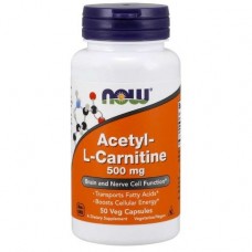 Жиросжигатель NOW Acetyl L-Carnitine 500 мг - 50 веган капс (818321)