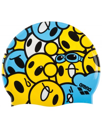 Шапочка для плавания детская Arena Kun Cap, face yellow /91552-39/