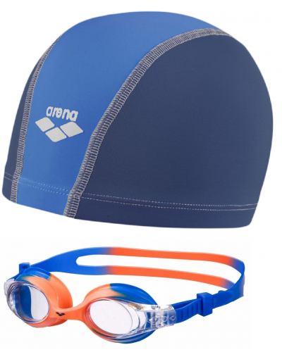 Комплект очки для плавания Arena X-Lite Kids + шапочка Arena Unix JR
