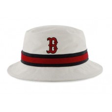 Панама 47 Brand Striped Bucket Boston Red Sox (B-SDBKT02GWF-WH)
