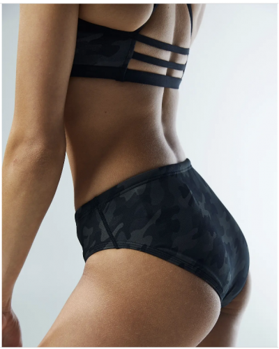 Плавки купальні жіночі TYR Women’s Blackout Camo Classic Bikini Bottom, Black/Black