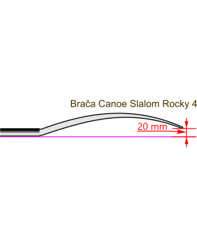Весло для гребли на каноэ Braca Canoe Slalom Rocky 4